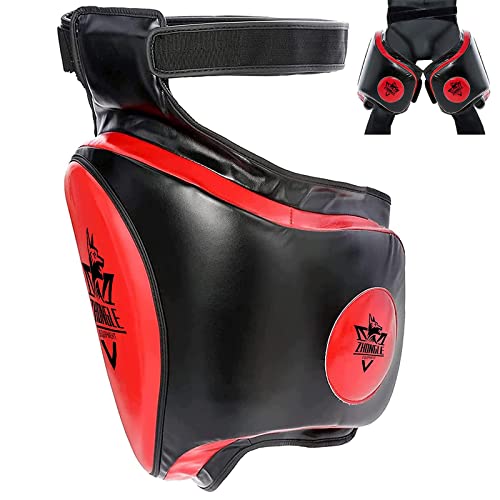 ZHONGLE Oberschenkelpolster Muay Thai, Oberschenkel-Sport-Protektor-Pads Max Thick 10,2 cm, Muay Thai Oberschenkelschoner Kick-Pads, Kicking Beinpolster für Muay Thai, UFC, Taekwondo von ZHONGLE