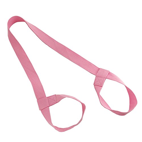 ZHOUBA Verstellbare Yogamatte, elastischer Gürtelhalter, Schultertrage, Fitnesszubehör (Pink) von ZHOUBA