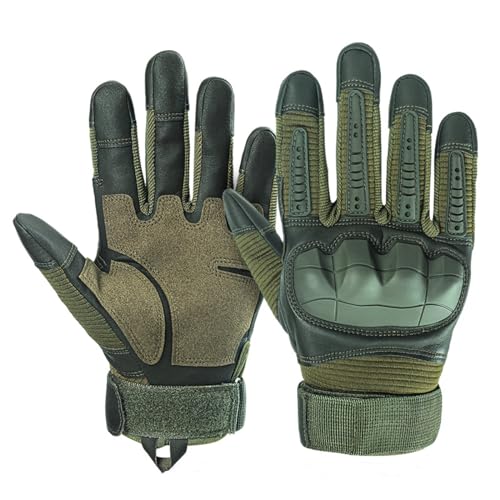ZHXjdwmWD Taktische Handschuhe, alle Finger Handschuhe, Schutz- und Anti-Rutsch Handschuhe(grün,L) von ZHXjdwmWD