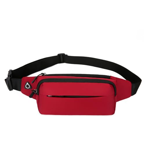 Bauchtasche Damen, Sport Wasserdicht Gurttasche, Bauchtasche für Outdoor Reisen Wandern Laufgürtel (Color : Red) von ZILUXI