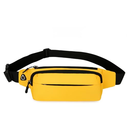 Bauchtasche Damen, Sport Wasserdicht Gurttasche, Bauchtasche für Outdoor Reisen Wandern Laufgürtel (Color : Yellow) von ZILUXI