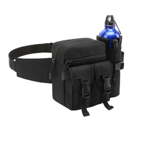 Gürteltasche, Wasserdicht & Verstellbar Brusttasche, Bauchtasche für Outdoor Reisen Wandern Laufgürtel (Color : Black, Size : One Size) von ZILUXI