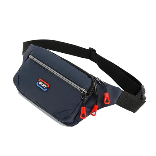 Gürteltasche, Wasserdicht & Verstellbar Brusttasche, Bauchtasche für Outdoor Reisen Wandern Laufgürtel (Color : Blue, Size : One Size) von ZILUXI