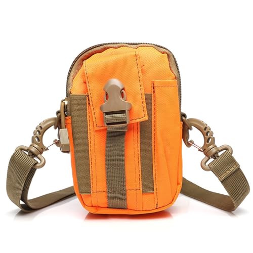 Gürteltasche Damen, Wasserdicht Hüfttasche für Herren und Damen, Handytasche Sport Geldgürtel Wandern (Color : Orange, Size : One Size) von ZILUXI