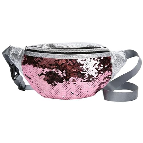 Gürteltasche Damen, Wasserdicht Hüfttasche für Herren und Damen, Handytasche Sport Geldgürtel Wandern (Color : Pink) von ZILUXI