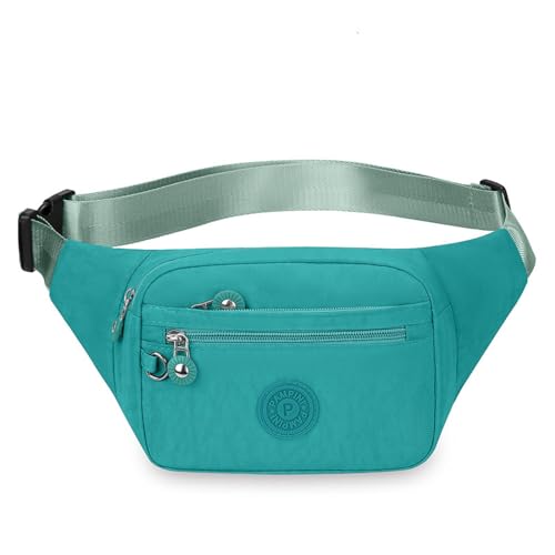 Hüfttasche, Wasserdicht Hüfttasche für Herren und Damen, Handytasche Sport Geldgürtel Wandern (Color : Green, Size : One Size) von ZILUXI