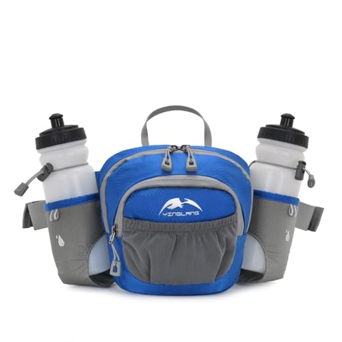 Hüfttasche Herren, Brusttasche Wasserdicht Unisex, Bauchtasche für Outdoor Reisen Wandern Laufgürtel (Color : Blue) von ZILUXI