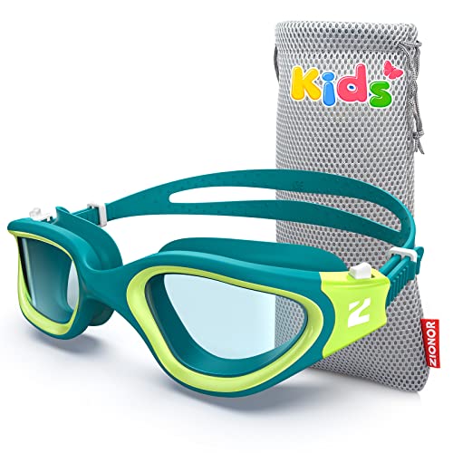 ZIONOR Schwimmbrille Kinder, G1MINI Polarisiert/non Polarisiert Komfortabel Kinder Schwimmbrille, Anti Nebel UV-Schutz Schwimmbrille für Mädchen und Jungen (Jahre 3-14) von ZIONOR