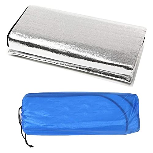 Aluminiumfolie Matte Schlafmatte für Camping 200x150cm Isoliermatte Thermo Zeltmatte Faltbare Bodenmatte Decke Ultraleicht von ZIRYXQ