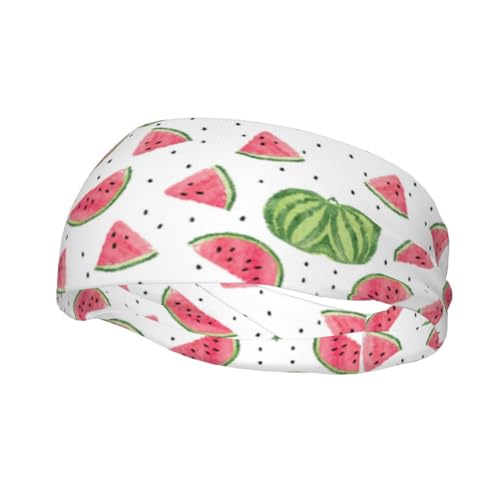 Modisches, sportliches Stirnband mit Wassermelonen-Aufdruck für Damen und Herren, perfekt für alle sportlichen Aktivitäten von ZISHAK