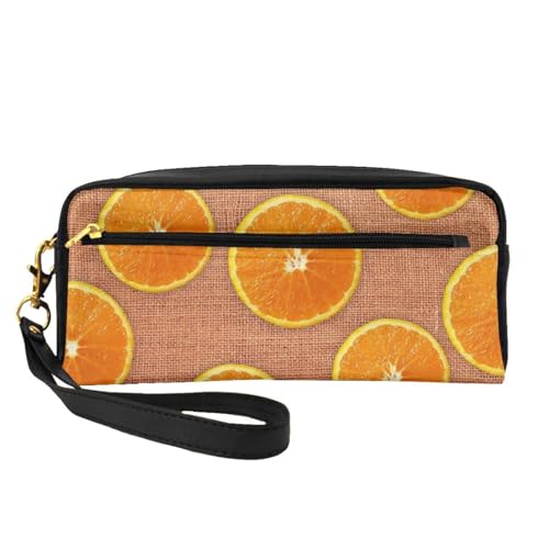ZISHAK Tragbare Make-up-Tasche mit Zitronen- und Orangen-Druck, reisefreundliches Design, vielseitige Mini-Make-up-Tasche, Zitronen und Orangen, Einheitsgröße von ZISHAK