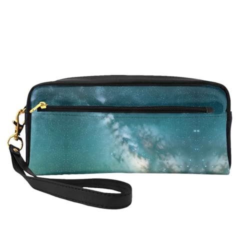 ZISHAK Tragbare Make-up-Tasche mit tropischem Ozean-Strand-Motiv, reisefreundliches Design, vielseitige Mini-Make-up-Tasche, Sternenhimmel, tiefer Weltraum, Einheitsgröße von ZISHAK
