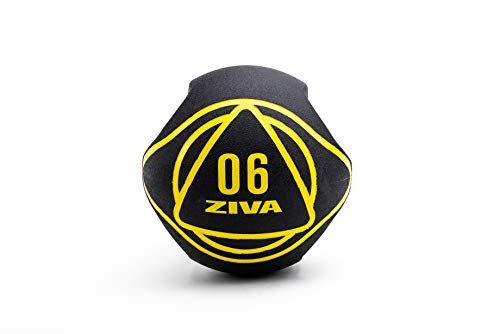 ZIVA Medizinball mit doppeltem Griff, 6 kg, Schwarz von ZIVA