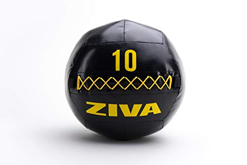 ZIVA Performance Wall Ball 10 kg Wandkugel, schwarz/gelb, Einheitsgröße von ZIVA