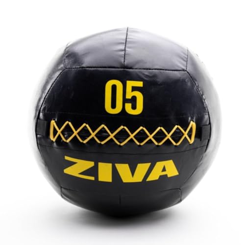 ZIVA Performance Wall Ball 5 kg Wandkugel, schwarz/gelb, Einheitsgröße von ZIVA