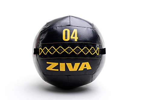 ZIVA Performance Wall Ball 4 kg Wandkugel, schwarz/gelb, Einheitsgröße von ZIVA