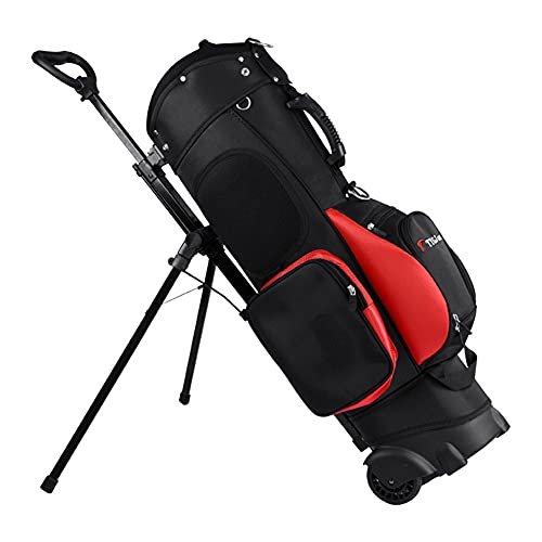 Golf-Standtasche für Damen und Herren, Golf-Trolley-Tasche mit Rollen, leichte Golf-Reisetasche, Golf-Cart-Tasche von ZJDYDY
