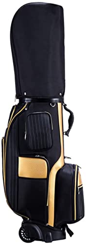 Golf-Standtasche mit Rädern, verschleißfeste Golftasche, wasserdichte Golf-Cart-Tasche, 5-Wege-Top, leichte Golfschläger-Tasche für Outdoor-Aktivitäten, Golfschläger-Sonntagstasche von ZJDYDY
