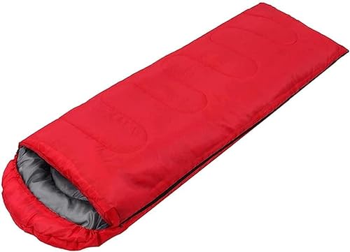 Camping-Schlafsäcke, Schlafsäcke für Erwachsene, Rucksackreisen, leicht, wasserdicht, Kaltwetter-Schlafsack für warmes Camping im Freien, mit Kompressionsbeuteln, Rot, Survival-Ausrüstung von ZJIEDB