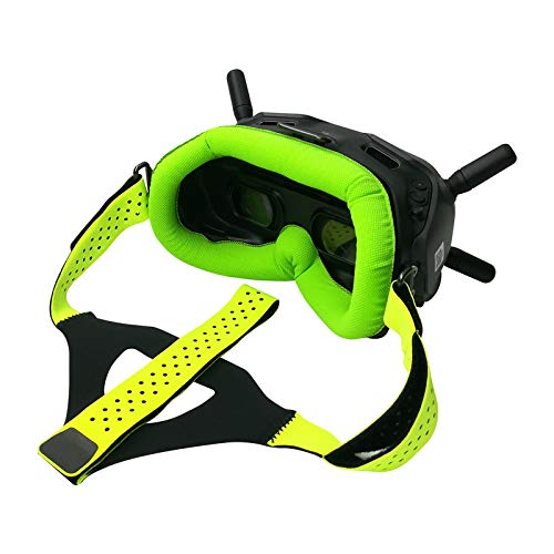 ZJRXM FPV Combo Drone Zubehör, Kopfgurt + Faceplate Eye Pad Set Zubehör für DJI FPV Combo Goggles V2 (Grün) von ZJRXM Zubehör für DJI Drone