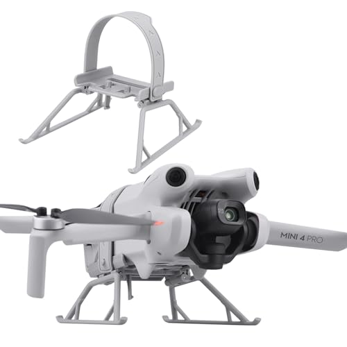 ZJRXM Mini 4 Pro Landefüße, Faltbares Verlängerungsfahrwerk Kit für DJI Mini 4 Pro Zubehör, Mini 4 Pro Drohne Erweiterte Fahrwerk Landegestell (Grau) von ZJRXM