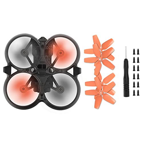ZJRXM Propeller für DJI Avata FPV Drohne Zubehör, 4 Stück Silent Flight Propeller Kit Ersatzteil für DJI Avata FPV Drohne, Schnellspanner (Orange) von ZJRXM