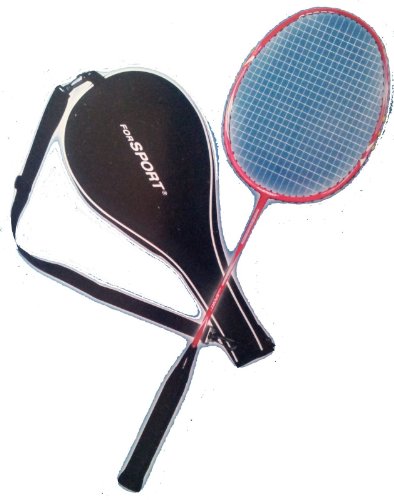 Badminton Schläger Badmintonschläger Graphite Carbon Rahmen inkl. Tasche (Rot) von ZJSJRJ