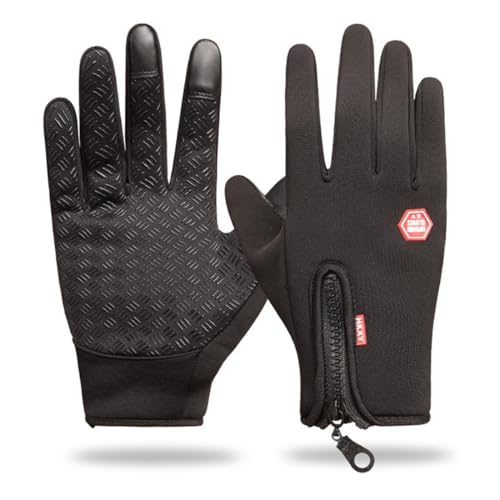 ZKGYUS 1 Paar Fahrradhandschuhe Herren Winter, Warme Touchscreen Handschuhe, Winterhandschuhe Herren Anti-Rutsch Winddicht,Fahrradhandschuhe Damen für Radfahren Laufen Wandern Skifahren von ZKGYUS