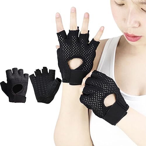 ZKSXOA 1 Paar Fitness Handschuhe, Atmungsaktive Trainingshandschuhe mit Mikrofasergewebe, Rutschfester Silikon Gym Gloves Gewichtheben Handschuhe, Sporthandschuhe für Damen Herren von ZKSXOA