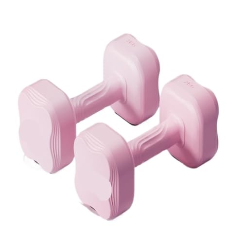 Hantel Vierblättriges Kleeblatt-Hantel-Fitness-Damenheim-Paar Professioneller Hanteln, Getaucht In Plastikhanteln Dumbell (Color : Pink, Size : 3kg) von ZKSXSM