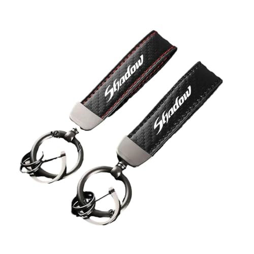 ZKSXSM Kohlefaser Motorrad Schlüsselanhänger Halter Schlüsselanhänger Schlüsselanhänger für H/ONDA Shadow VT 400 600 750 1100 Zubehör, Rot von ZKSXSM