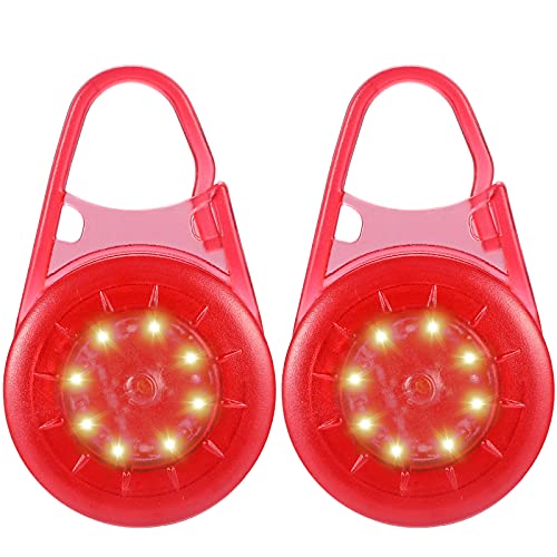 Blinklicht Schulranzen USB Aufladbar Kinder LED Sicherheitslicht Anhänger für Wandern Laufen Joggen Haustier Rucksack Kleidung Schuh Rot von ZLCBBD