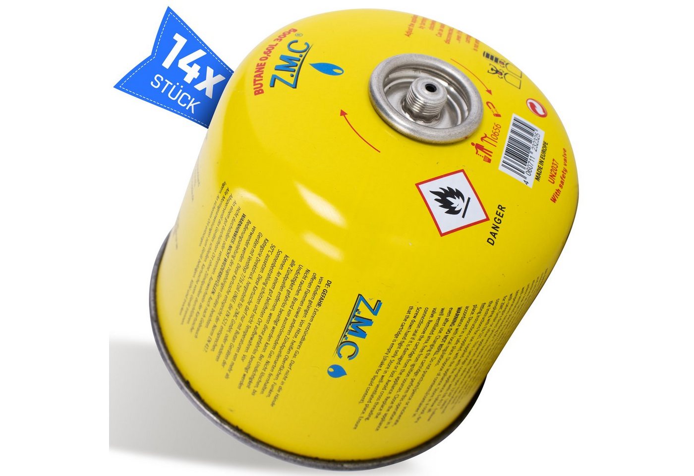 Gaskartusche 14x Universal Camping Propan Butan Gas 300g Schraubventil Gaskartusche, Zubehör für Butangas Druckgasdose Für Gaskocher / Gaslötgeräte / Abflammgeräte Eurogewinde, Schraubventil Gaskartuschen 600ml Ventilkartusche Gewindeanschluß von OTTO