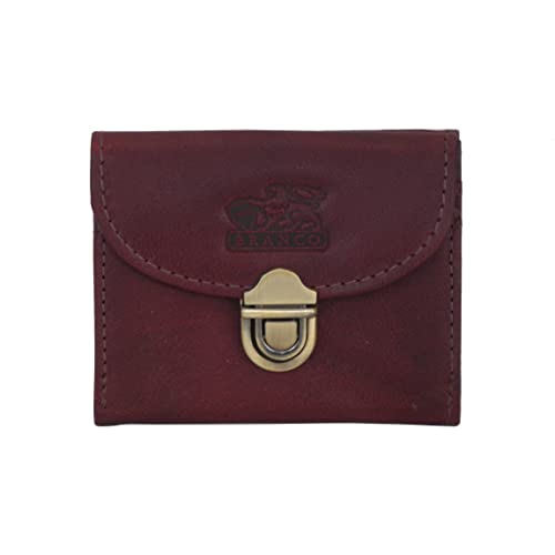 Branco - kleine und sehr feine Mini Leder Damen Geldbörse, Portemonnaie, Ladys Wallet mit Kartenfächern (Bordeaux) von ZMOKA