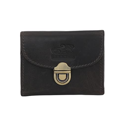 Branco - kleine und sehr feine Mini Leder Damen Geldbörse, Portemonnaie, Ladys Wallet mit Kartenfächern (Olive) von ZMOKA
