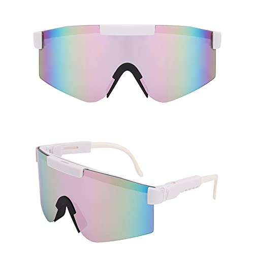 ZNBIOINA Polarisierte Sport-Sonnenbrille für Herren und Damen, UV400 Brille mit verstellbaren Beinen für Radfahren, Fahren, Laufen, Golf, C6 von ZNBIOINA