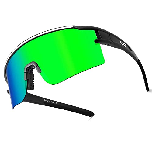 ZNBIOINA Polarisierte Sport-Sonnenbrille mit 3 austauschbaren Gläsern, coole Brille zum Autofahren, Radfahren, Angeln (N06) von ZNBIOINA
