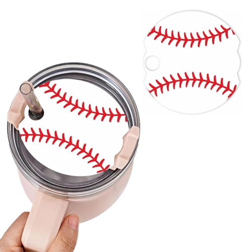 ZNTU Baseball-inspiriertes Namensschild für Stanley H2.0 Trinkgläser, klassisches Ball-Design, ideales Zubehör für Becherdeckel (Baseball) von ZNTU