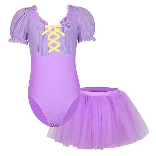 ZNYUNE Mädchen Kinder Ballett Tanz Kleid Klassik Ballettanzug B206 Purple M von ZNYUNE