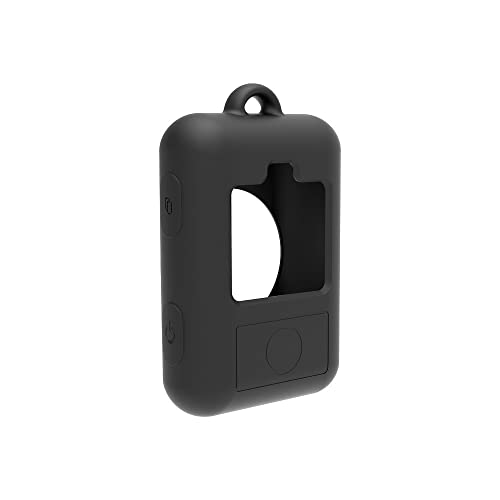 ZOANCC Cover Case Kompatibel für Insta360 X2/X3/RS GPS, Action Camera Smart Remote Control Sleeve Case Shell Silikongehäuse Schutzrahmen Sport Kamera Körper Käfig Schutz Halterung Halterung (schwarz) von ZOANCC