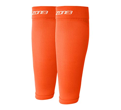 ZONE3 Herren Seamless Compression Wadenschoner, Orange, XL von ZONE3