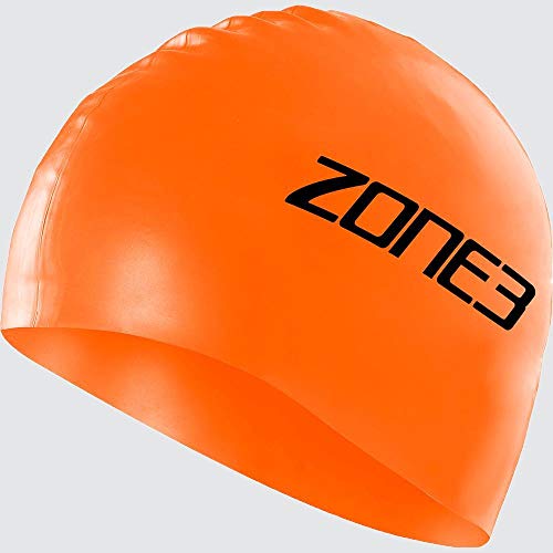 ZONE3 Sa18scap113/Os Badekappe aus Silikon, 48 g, Orange, Einheitsgröße von ZONE3