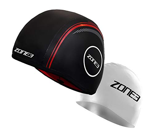 ZONE3 – ohne Träger Schwimmbrille, Schwarz/Rot, Black/red, L von ZONE3