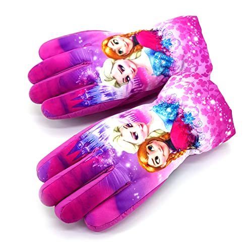 ZONSTORE Kinder Skihandschuhe Fleece Snowboard Handschuhe Warme Winterhandschuhe Geeignet mit Bündchen für 5-10 Jahre (purple), Violett, S von ZONSTORE