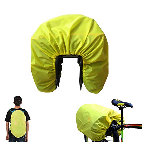 Regenschutz für Schulrucksäcke, wasserdichte Regenhülle,Wasserabweisende Korbabdeckung,Fahrrad hinten Sitz Tasche Regenhaube für Radfahren Outdoor Camping von ZONSUSE