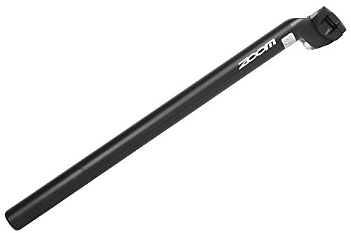 ZOOM SP-C207 Fahrrad-Sattelstütze, 400 mm lang, Standardgröße, Aluminiumlegierung, Silber oder schwarz, Schwarz , 26.4mm von ZOOМ