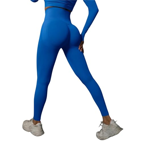 ZORMAN Leggins Damen Nahtlose Gym Leggings Frauen Yoga Hosen Sexy Hohe Taille Booty Lifting Leggings Hosen Frauen Sportbekleidung Fitness Kleidung-blau 3color-m von ZORMAN