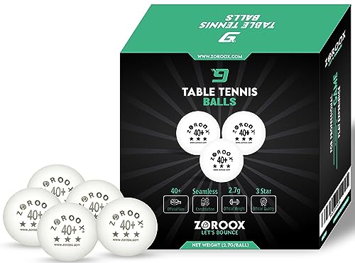 ZOROOOX Hochleistungs-3-Sterne-Tischtennisbälle – | 9 oder 18 | Orange oder Weiß | 40+ ABS |Tischtennisbälle in Wettbewerbsqualität von ZOROOX