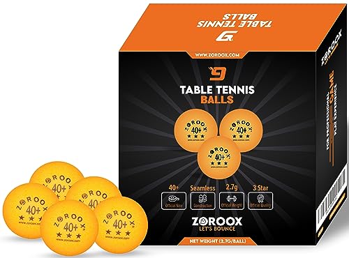 ZOROOOX Hochleistungs-3-Sterne-Tischtennisbälle – | 9 oder 18 | Orange oder Weiß | 40+ ABS |Tischtennisbälle in Wettbewerbsqualität von ZOROOX