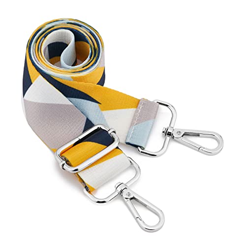 Silberne Schnalle Breiter Schultergurt längenverstellbarer Tragegurt Verstellbarer Ersatzgürtel Crossbody Canvas Tasche Handtasche((3.5CM) Color21) von ZOUIQSS